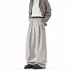 Pantalones Casuales Limpios de Estilo Occidental para Hombre, Pantalones Versátiles de Verano con Efecto de Caída, Modernos de Calle Sueltos Desestructurados Estilo Americano
