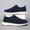 Zapatos casuales de malla para hombre, nuevos para otoño, talla grande 37-48, de fácil calce, zapatos de tela que aumentan la altura, exportación transfronteriza cuidadosamente seleccionada