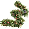 Decoraciones de corona de Navidad transfronterizas, adornos de vid de Navidad, colgantes para puertas, decoraciones para hoteles y centros comerciales, vides de bayas artificiales