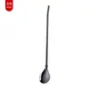 Cuchara con Paja de Acero Inoxidable 304 de Mango Largo Roscada, Cuchara Mezcladora de Mango Largo de Doble Propósito para Bar Todo en Uno, Cuchara con Paja para Vasos de Bebida con Hielo