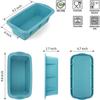 Fornecimento Direto da Fábrica Caixa Retangular de Silicone para Torradas forma longa para pão bolo ferramenta de forma para assar DIY bandeja de assar