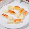 Comida de simulação divertida e louças de brincar resina pequenos acessórios comida e brincar em miniatura ornamentos de mini cozinha ímãs de geladeira diy