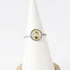 Anel de Flor Seca Banhado a Ouro de Aço Inoxidável Novo Transfronteiriço Amazon Criativo Flor de Não Me Esquecas Renda Flor Real Anel Joia