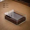 Caja de Almacenamiento para Juego de Té de Vidrio Templado Dental con Relieve de Bambú Vitrina Creativa para Joyería Caja de Almacenamiento para Juego de Té