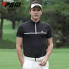 Fornecimento Direto do Fabricante Pgm Roupas de Golfe Masculinas Verão Tops Respiráveis Camiseta de Manga Curta Secagem Rápida Uniformes de Golfe