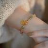 Cuerda de Mano de Jade Carácter Fu Hebilla de Seguridad Pulsera Ajustable para Mujer Pulsera de Lujo Ligero para Novia Cuerda Tejida Pulsera de Alta Calidad Versátil
