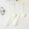 Calcetines de Malla Finos de Algodón Puro para Mujer con Borde de Encaje, Calcetines Holgados Anti-Olor, Calcetines Estilo Lolita para Estudiante
