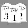 BTU329 Arco Transfronterizo Tarjeta de Mesa Acrílica Digital Tarjeta de Número de Mesa para Boda Tarjeta para Mesa de Comedor Tarjeta de Asiento Personalizada DIY