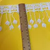 Decoração de Roupas em Renda Extensão de Bainha de Saia em Renda Acessórios de Costura DIY Feitos à Mão Renda Bordada de Seda Leite
