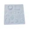 Molde de Resina de Cristal DIY Papoula Brincos Forma Irregular Pingentes de Orelha Enfeites de Pingente Molde de Silicone Venda por Atacado