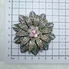 Bolsa para Sapato em Formato de Flor Estéreo Totalmente Cravejada de Diamantes Acessórios para Roupas com Strass Presilha de Rabo de Cavalo com Diamantes Acessórios de Presilha de Três Pontas
