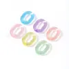 Acrílico Transparente 24X18mm Hebilla de Cadena Anillo Abierto DIY Cadena para Teléfono Móvil Llavero Cadena para Gafas Kit de Material para Bolso