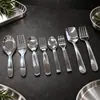 Juego de Cuchara y Tenedor Planos de Acero Inoxidable 304 de Alto Valor para Niños, Bebés, Infantes y Niños Pequeños, Cuchara Especial para Sopa