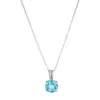 Collar Redondo Nuevo Transfronterizo Europeo y Americano Colgante de Piedra Natal Joyería Simple y de Moda para Cumpleaños de Amigos