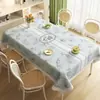 Toalha de Mesa Minimalista 2025 Impermeável à Prova de Óleo Lavável Tapete de Mesa Retangular Toalha de Mesa de Jantar Luxo Leve Pano de Mesa de Café de Alta Qualidade