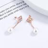 Pendientes de borla de perla de plata de ley 925 para mujer, nuevos pendientes de moda de estilo sencillo con forma de hueso para la oreja, joyería con personalidad y temperamento 2022