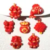 Año Nuevo Pez Koi Petardo Dibujo Animado Accesorios de Pegamento de Crema Hebilla de Zapato Creativa Materiales Accesorios de Resina Joyería DIY Pasador de Pelo
