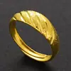 Transmissão ao Vivo de Anéis de Flor Rosa Banhados a Ouro de Alta Qualidade, Mesmo Estilo das Lojas de Ouro, Anéis Ajustáveis Pixiu Banhados a Ouro da Moda, Atacado em Estoque
