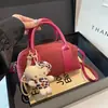 Bolso Boston Vintage de Cuero Mate con Estampado de Leopardo Coreano, Bolso de Hombro Cruzado, Bolso de Almohada para Mujer