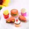 Micro paisagem PVC artesanato ornamentos hambúrguer sushi DIY bolo jóias acessórios criativos chaveiro acessórios