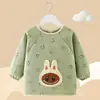 Bata para niños, babero de otoño e invierno para bebé, diseño reversible, impermeable, delantal de estilo nuevo, bata para comer, apta para niños y niñas, para uso en preescolar