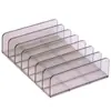 Prateleira de armazenamento de paleta de sombras caixa de pó transparente compartimento de gaveta de mesa prateleira de armazenamento de cosméticos de maquiagem novo à vista
