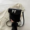 Bolso para Teléfono Móvil con Textura de Nicho para Mujer 2024 Nuevo y Moderno Bolso de Hombro Cruzado Bolso Cubo de Axila con Lazo de Grado Superior