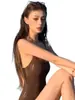 2026 Novo Maiô Triangular de Peça Única com Costas Vazadas para Mulheres para Cobrir a Barriga e Proporcionar um Visual Emagrecedor Roupa de Banho para Resort de Praia e Fonte Termal Dropshipping
