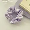 Goma para el pelo de satén de color liso, cruzada, para mujer, simple, banda elástica para coleta de celebridad de Internet, accesorio para el pelo, flor para el pelo