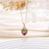 Temperamento Transfronterizo Europeo y Americano Dibujos Animados Colgante Hueco en Forma de Corazón Amor Cadena Clavícula Accesorios Collar de Alta Gama con Incrustaciones de Diamantes para Mujer