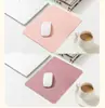 Mouse Pad a Pronta Entrega, Tamanho Pequeno, Couro, Cor Sólida, Pad Fofo para Laptop, Couro à Prova d'Água, Resistente a Manchas, Pad para Mesa de Escritório