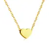 Collar con Colgante de Corazón Estilo Europeo y Americano al por Mayor, Colgante Sencillo y Elegante, Joyería al por Mayor de Collar de Acero Inoxidable con Forma de Corazón para Mujer