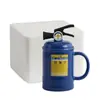 Taza de Extintor de Incendios de Cerámica _ Capacidad de 350ml Taza de Café Azul de Bombero 82x95cm _ Divertida y Original para Entusiastas de la Lucha Contra Incendios