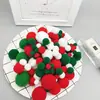 Bola de Pelusa diy pompón rojo Blanco verde tamaño bola de felpa material para árbol de Navidad bola de pelo bola de pelo de Navidad Pequeño