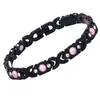 Pulseiras magnéticas europeias e americanas mais vendidas transfronteiriças, pulseiras magnéticas de casal de liga de trevo de luxo leve cravejadas de diamantes atacado