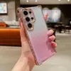 Funda para teléfono móvil a prueba de caídas de cuatro esquinas electrochapada es adecuada para Samsung S24ULTRA S23FE con purpurina funda suave A55 agujero fino A54