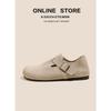 Zapatos Birkenstock de Piel Genuina para Mujer, Nuevo Estilo Primavera y Otoño, Suela Gruesa, Aumento Interno de Altura, Slip-On Todo Incluido, Zapatos Birkenstock Feos