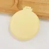 Peine Pequeño Plegable de Masaje con Espejo de Maquillaje para Mujer, Peine Pequeño con Cojín de Aire para el Corazón de la Niña, Portátil