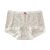 Calcinhas Femininas Estilo Francês com Estampa Pastoral Doce, Algodão Puro Confortável e Respirável, Gancho Estendido, Antibacteriana 10A, Cintura Média