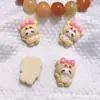 Accesorios de Resina DIY de Dibujos Animados Vestimenta Cruzada Gato Kt Pasador Hecho a Mano Funda de Teléfono Móvil Hebilla de Zapato Adornos Colgante Imán para Refrigerador