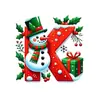 Novo Carro Pendurado Árvore de Natal Plana Transfronteiriça Feriado Carta de Natal 26 Pingente Decorativo Decoração de Boneco de Neve Acrílico