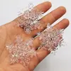 Decoración de Atmósfera Navideña Copo de Nieve Tridimensional Multifacético Cristal de Hielo Anémona Marina Colgante de Copo de Nieve Accesorios para Tiendas de Centros Comerciales Navideños