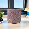 Porta-Canetas Giratório com Cravação de Diamantes, Grande Capacidade, Simples, Coração Feminino, Papelaria de Mesa para Escritório, Pincel de Maquiagem, Divisória de Luxo Acessível