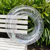 Flotador de natación transparente con lentejuelas de colores macarrón para verano, con gran flotabilidad, para decoración, sesión de fotos de fiesta en la piscina, flotador inflable para las axilas