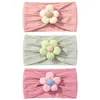 Venta Caliente de Exportación Europea y Americana Set de Diademas para Bebé Diadema de Nylon Suave con Flor para Bebé Niña Diadema Suave para Cabello de Bebé 4117