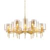 Lustre Pós-moderno de Luxo Leve Todo em Cobre Lustre Simples de Arte para Restaurante de Hóspedes Estudo Vila de Designer Sala Modelo Lustre de Engenharia