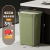 Lixeira de tamanho grande para uso doméstico, adequada para banheiros e cozinhas, projetada para evitar que você se curve, com um design selado e à prova de odores, e uma tampa de botão de pressão