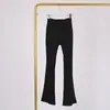 Calça LULU boca de sino escovada, calça de yoga transfronteiriça, calça levanta bumbum formato pêssego, leggings de ginástica, elástica e respirável