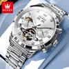 Reloj de la Marca Oris Nuevo Multifuncional de Moda Mecánico Clásico de Negocios Luminoso Resistente al Agua para Hombre