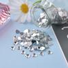 [Zhenxiong] 6mm Acrílico AB Cor Aurora Colorido Plana Pêssego Coração Diamante Fundo Plano Imitação Tabela Amor Jóias Acessórios